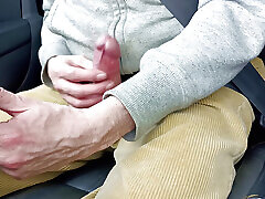 Masturbating and Driving Wearing Cords - Hard Cock Edging with Delicious Cumshot - Rockard Daddy