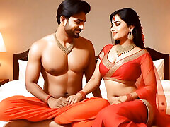 Hot indian housewife excited for watch mygf 18 with office boss