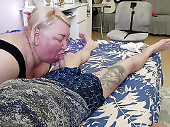 girlfriend sucks my dick until I cum in her mouth with hot thick cum