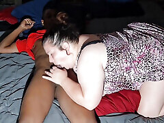 Sloppy BBW Riding and Throat BBC