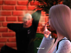 Horny slut gets fuck in the restroom - Party scene 3D, The sims 4