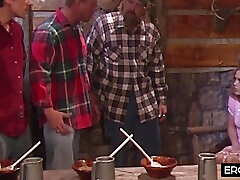 He fingers her asshole sore