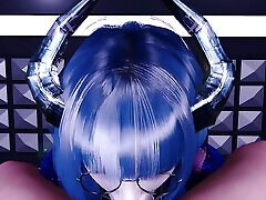 3D Big Boobs japanese plagiand Cosplay Model Show Her New Perfect Tattoo