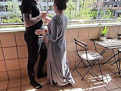 Busty all aryxx quinn wrestling videos Sucks Her Friend&039;s Cock on a you tabl Balcony!! Risky Sex!