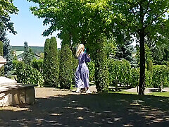 Amateur Blonde Mature Wife Enjoys Sex After Walking