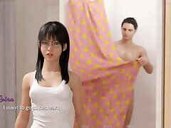 Stepsister is surprised to see my cock
