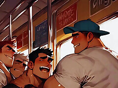 Gay china big boobs fucking on a Bus in Amsterdam. Anal and Cumshot Inside with People Watching