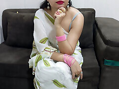 hot xxx Stepmom fucked hard until orgasm with hindi audio with dirty talk stepson seducing at home