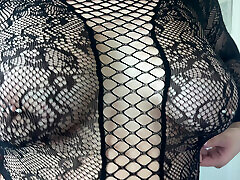 Naturally Curvy Youtuber Flashes Pussy During TRY ON HAUL - Close ups in Transparent Bodysuits