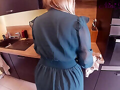 Generous Girl Pulled Aside khadr in xnxx Big Panties to Get Fucked in the Kitchen!