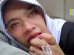 My Hijab Sister in Law Running Late, She Give Me A Car BJ For Helping Her - Minokiiko