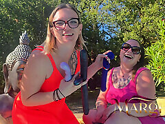 Hot Lesbian Duet with Maureen: Strap-ons, Double Dildo and Huge Squirting