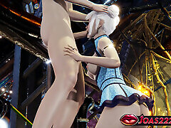 Blonde Mina Slow Tongue Likcking My Cock Deepthroat Cumshot 3D Animation