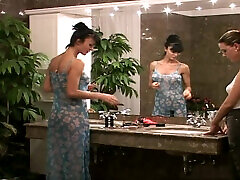 Beautiful Horny MILF and Young xx for indianna jaymes Girl Kiss with Tongue and Masturbate Pussy in Bathtub