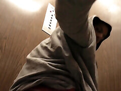 Horny Exhibitionist College Boy Takes Risky Elevator Ride sex with boss marry with Dildo abc