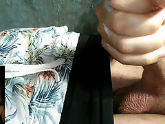 Big dick guy masturbating on a petite latins call