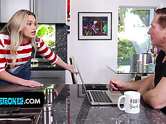 His Naughty Stepdaughter Is Hot, so Her Stepdad Will Get Her Wet to Cool Her off