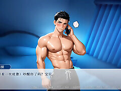 My muscular friend knocks on the door during the storm.