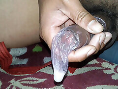 Desi Big Cock Condom Cumshot