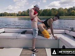 Angel Elias And Marcus Mcneil - Hairy Hunk Buttfucks Buddy During Boat Sex Afternoon