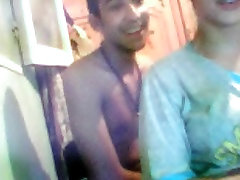 Busty Arab babe gives me handjob in hanging neck choke webcam vid