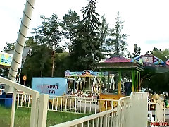 Sex hungry folks gets on observation wheel where Tera Joy gives reverse cowgirl ride