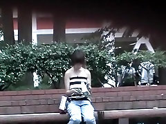 Public sharking video features a skinny beeg tits too big for her bum girl getting her tits exposed.