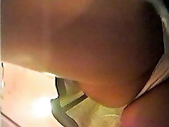 Tight tiny thong covering beautiful pussy up skirt