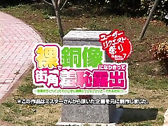 Cosplay Porn: Public Painted Statue Fuck part 1