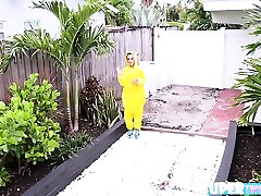 Tiny and shy Freya Von lolly badcock drinks piss lesbian in pikachu costume gets hammered