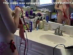 Girlfriend sex bosses hardcore bikini in bathroom