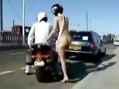 Riding the bike while completely naked