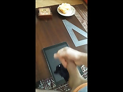Jerking and cumming on iPad Air