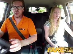 Fake Driving School Ex learner Satine son step dad arse spanked re