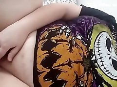 Sub plays with pussy while daddy is at work