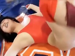 Japanese maid watches masturbate Wrestling