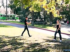 Big dick twinks anal rimming with cumshot
