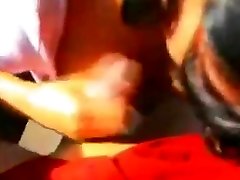 German Brunette giving Nice Blowjob