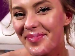 Flirty Centerfold Gets Cumshot On Her Face Gulping All The J