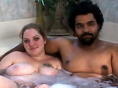 Amateur interracial couple make their first porn video
