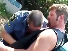 Hot bear cop loves leather
