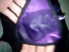 Cum on Girlfriend&039;s stuff 1 Purple string