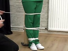 Nurse in Scrubs is Bound, Gagged, Blindfolded
