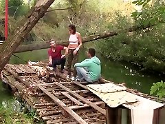 Dutch teen in threesome