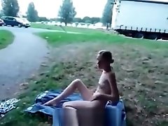 Skinny Dippin Blonde Is Spied On By Guy And Gets Horny From