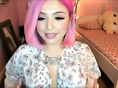 Cute Kawaii Girl with Pink Hair Big Tits and Big Ass