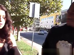 Skank gulps big cock cum