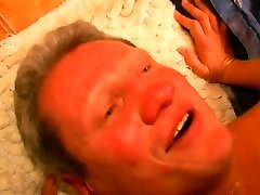 Young chick gives an old dude nice fellatio job and fucks