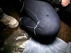 Seducing dusky hussy at a hot group sex party in the open