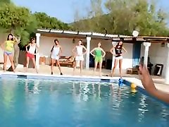 Six naked chicks by the pool door event Russia